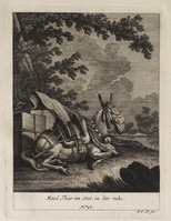 KG 01079
          <br/>
          Entwurf einiger Maulthiere und Esel. Siebender Theil. (18 bladen)
          <br/>
          <em>Ridinger, Johann Elias (1698-1767)</em>